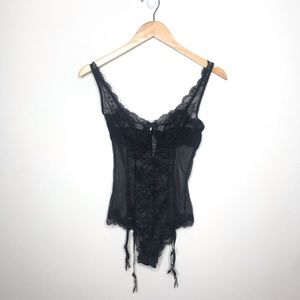 VICTORIAS SECRET Corset Garter Bodysuit 34D